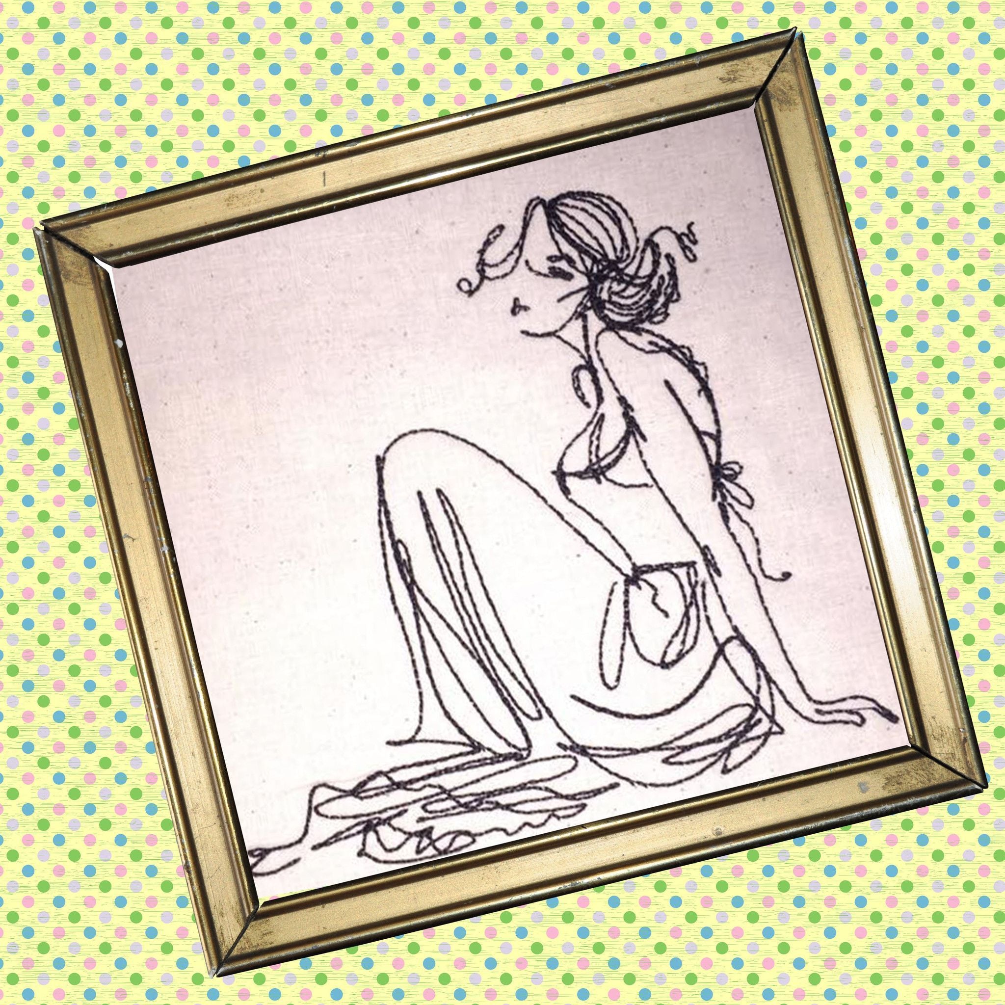 Redwork Relaxed Lady 4x4 5x5 6x6 7x7 and 8x8 - Sweet Pea Australia In the hoop machine embroidery designs. in the hoop project, in the hoop embroidery designs, craft in the hoop project, diy in the hoop project, diy craft in the hoop project, in the hoop embroidery patterns, design in the hoop patterns, embroidery designs for in the hoop embroidery projects, best in the hoop machine embroidery designs perfect for all hoops and embroidery machines