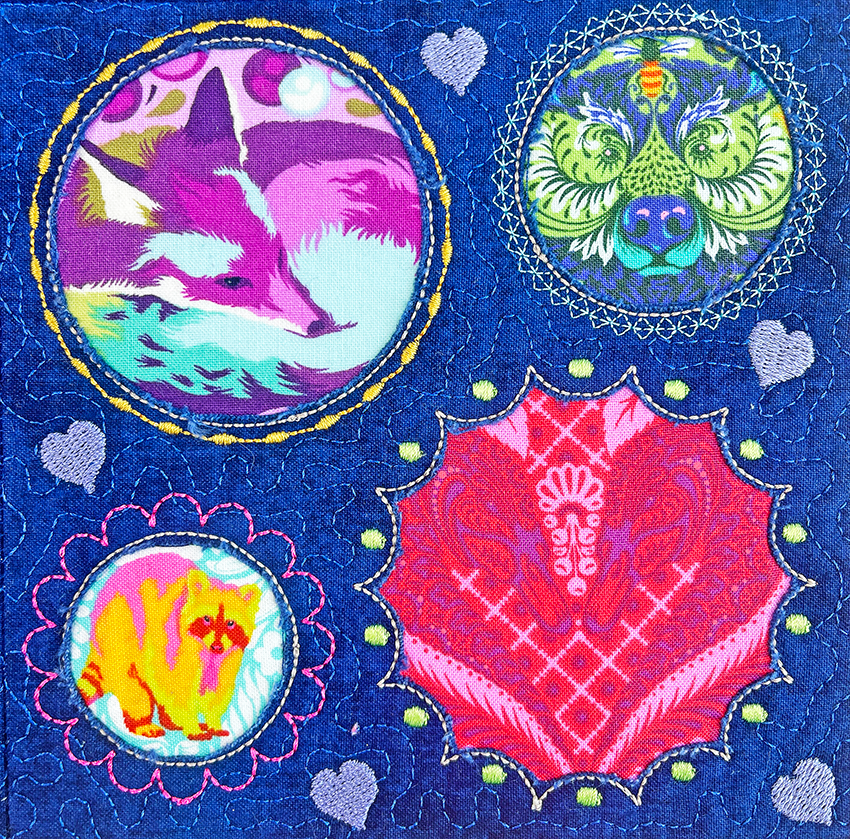 Reverse Applique Memories Cushion 4x4 5x5 6x6 7x7 8x8 In the hoop machine embroidery designs