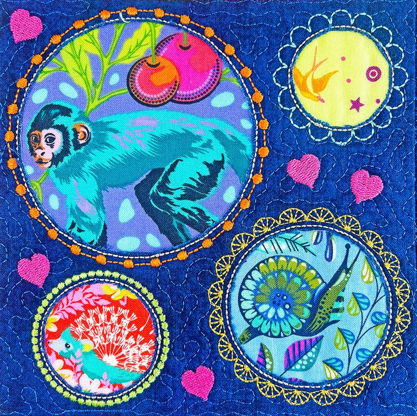 Reverse Applique Memories Cushion 4x4 5x5 6x6 7x7 8x8 In the hoop machine embroidery designs