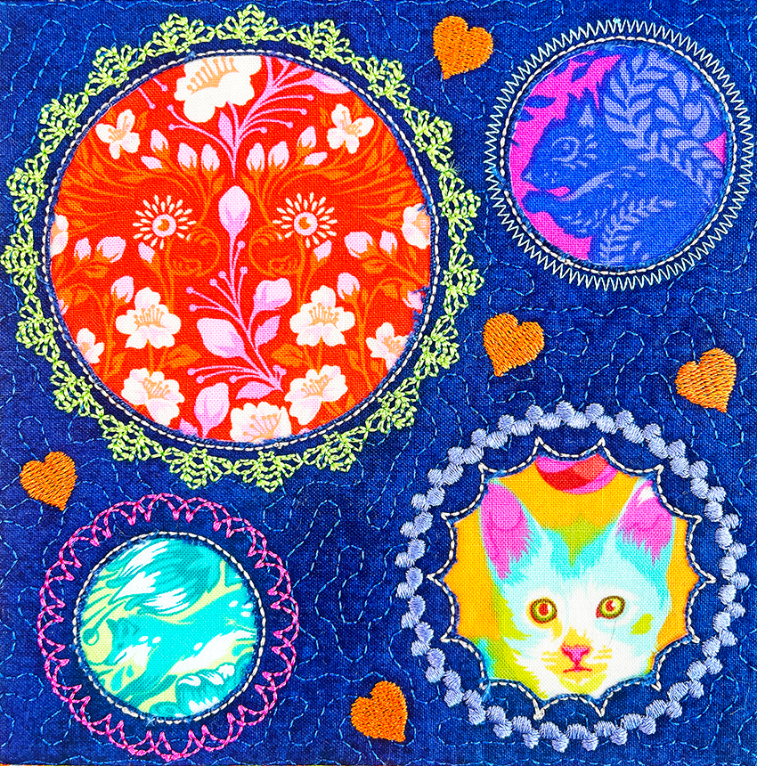 Reverse Applique Memories Cushion 4x4 5x5 6x6 7x7 8x8 In the hoop machine embroidery designs