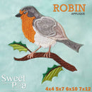 Robin Applique 4x4 5x7 6x10 7x12 - Sweet Pea