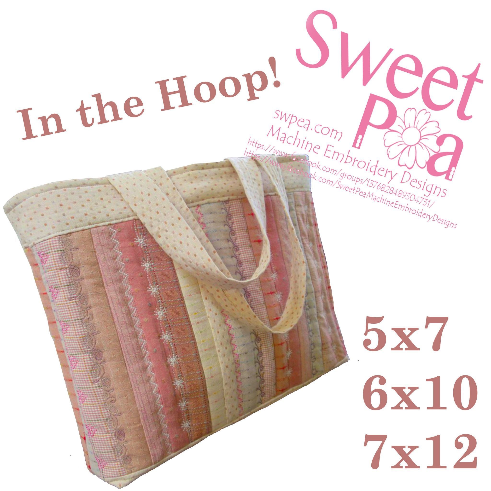 Sampler Tote Bag 5x7 6x10 and 7x12 - Sweet Pea Australia In the hoop machine embroidery designs. in the hoop project, in the hoop embroidery designs, craft in the hoop project, diy in the hoop project, diy craft in the hoop project, in the hoop embroidery patterns, design in the hoop patterns, embroidery designs for in the hoop embroidery projects, best in the hoop machine embroidery designs perfect for all hoops and embroidery machines