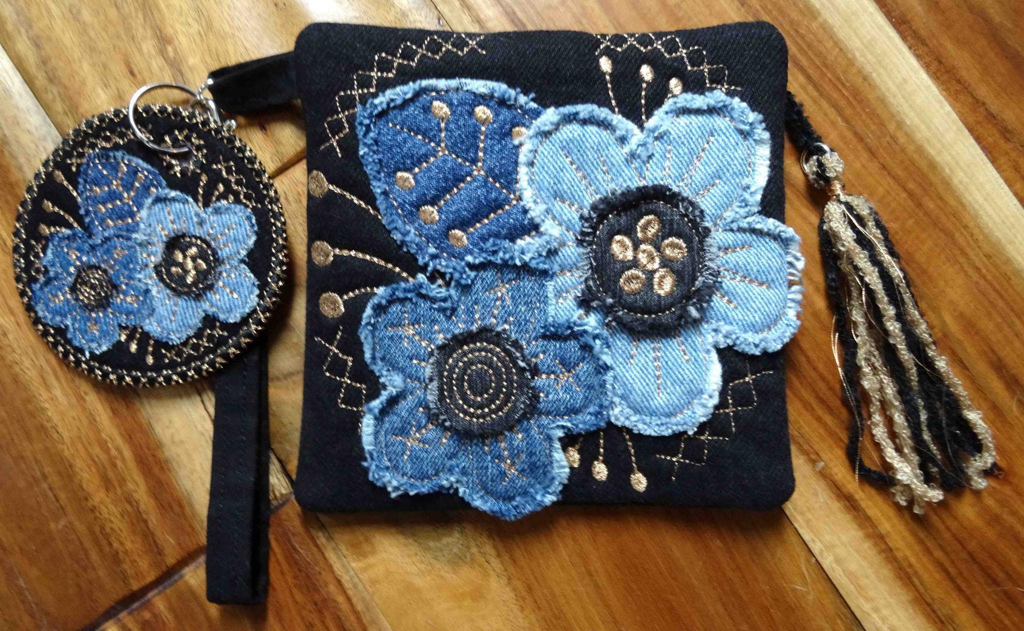 Flower luggage tags and Zipper Purse 4x4 5x5 6x6 - Sweet Pea Australia In the hoop machine embroidery designs. in the hoop project, in the hoop embroidery designs, craft in the hoop project, diy in the hoop project, diy craft in the hoop project, in the hoop embroidery patterns, design in the hoop patterns, embroidery designs for in the hoop embroidery projects, best in the hoop machine embroidery designs perfect for all hoops and embroidery machines