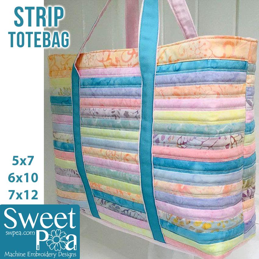 Strip Tote Bag 5x7 6x10 7x12 - Sweet Pea Australia In the hoop machine embroidery designs. in the hoop project, in the hoop embroidery designs, craft in the hoop project, diy in the hoop project, diy craft in the hoop project, in the hoop embroidery patterns, design in the hoop patterns, embroidery designs for in the hoop embroidery projects, best in the hoop machine embroidery designs perfect for all hoops and embroidery machines