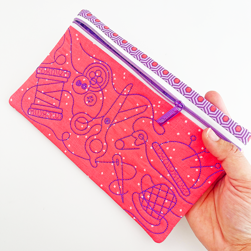 Sew Obsessed Zipper Case 5x7 6x10 7x12 8x12 In the hoop machine embroidery designs