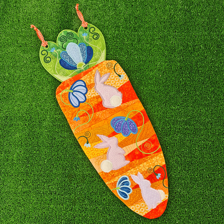 Carrot Wall Hanging/Table Runner 5x7 6x10 7x12 - Sweet Pea Australia In the hoop machine embroidery designs. in the hoop project, in the hoop embroidery designs, craft in the hoop project, diy in the hoop project, diy craft in the hoop project, in the hoop embroidery patterns, design in the hoop patterns, embroidery designs for in the hoop embroidery projects, best in the hoop machine embroidery designs perfect for all hoops and embroidery machines