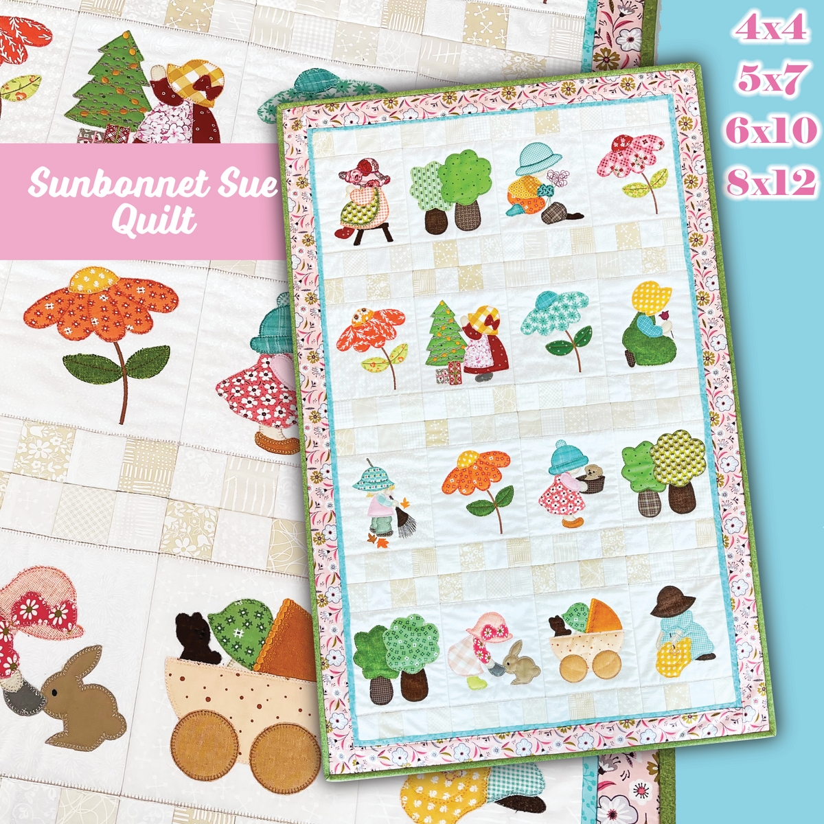 Machine Embroidery Projects - Sunbonnet Sue Quilt