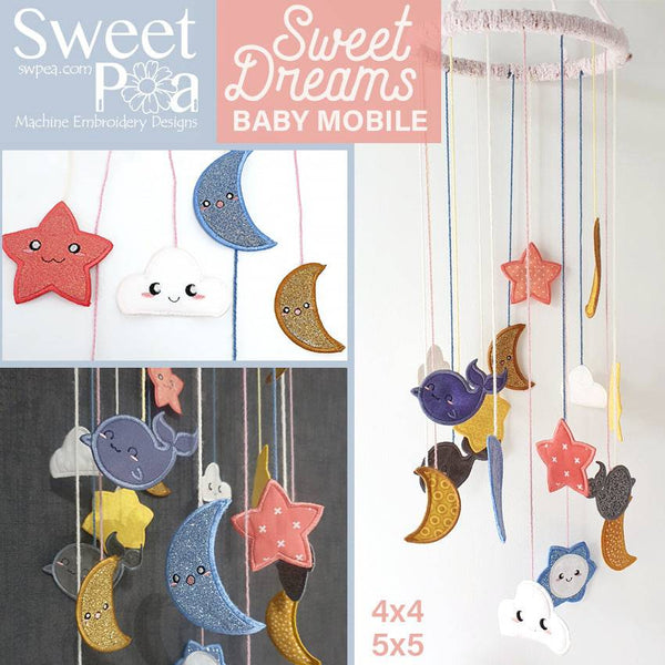 Sweet Dreams Baby Mobile 4x4 5x5 - Sweet Pea