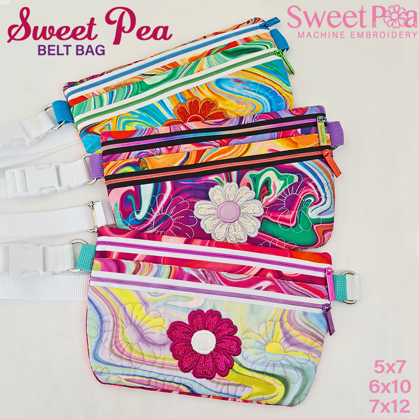 In The Hoop Embroidery Designs - Belt Bag