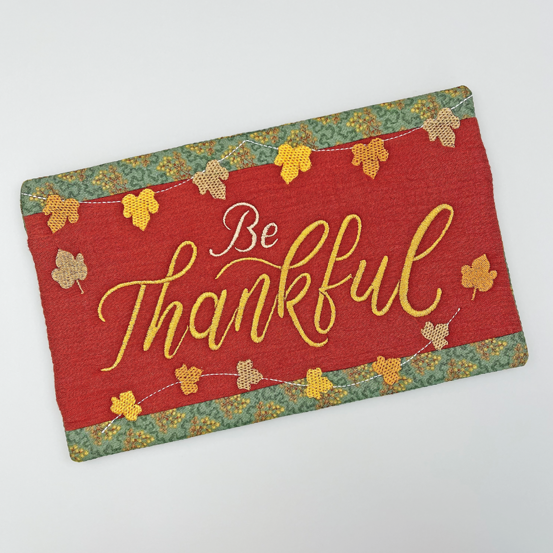 Thanksgiving Flag & Be Thankful Mug Rug set 5x7 6x10 7x12 - Sweet Pea Australia In the hoop machine embroidery designs. in the hoop project, in the hoop embroidery designs, craft in the hoop project, diy in the hoop project, diy craft in the hoop project, in the hoop embroidery patterns, design in the hoop patterns, embroidery designs for in the hoop embroidery projects, best in the hoop machine embroidery designs perfect for all hoops and embroidery machines