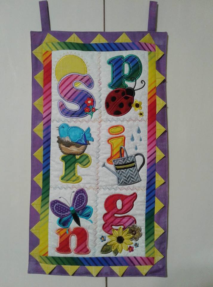 Spring Flag or Table Runner 4x4 5x7 6x10 8x12 - Sweet Pea Australia In the hoop machine embroidery designs. in the hoop project, in the hoop embroidery designs, craft in the hoop project, diy in the hoop project, diy craft in the hoop project, in the hoop embroidery patterns, design in the hoop patterns, embroidery designs for in the hoop embroidery projects, best in the hoop machine embroidery designs perfect for all hoops and embroidery machines