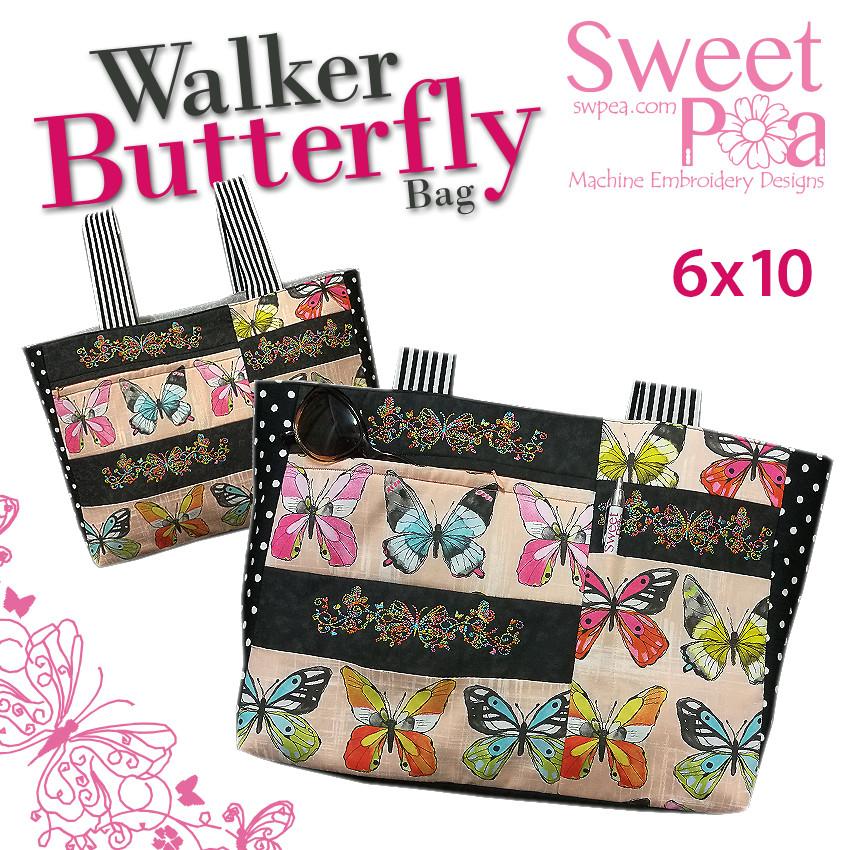 Walker butterfly bag 6x10 in the hoop machine embroidery design - Sweet Pea Australia In the hoop machine embroidery designs. in the hoop project, in the hoop embroidery designs, craft in the hoop project, diy in the hoop project, diy craft in the hoop project, in the hoop embroidery patterns, design in the hoop patterns, embroidery designs for in the hoop embroidery projects, best in the hoop machine embroidery designs perfect for all hoops and embroidery machines