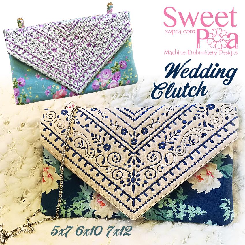 Wedding Clutch 5x7 6x10 7x12 - Sweet Pea Australia In the hoop machine embroidery designs. in the hoop project, in the hoop embroidery designs, craft in the hoop project, diy in the hoop project, diy craft in the hoop project, in the hoop embroidery patterns, design in the hoop patterns, embroidery designs for in the hoop embroidery projects, best in the hoop machine embroidery designs perfect for all hoops and embroidery machines