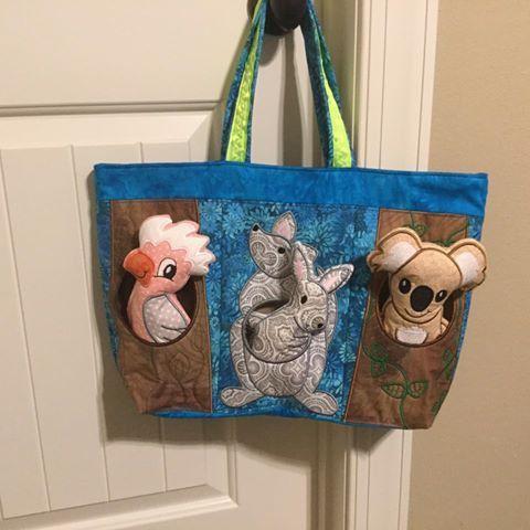 Australian Animal Bag 5x7 6x10 7x12 - Sweet Pea Australia In the hoop machine embroidery designs. in the hoop project, in the hoop embroidery designs, craft in the hoop project, diy in the hoop project, diy craft in the hoop project, in the hoop embroidery patterns, design in the hoop patterns, embroidery designs for in the hoop embroidery projects, best in the hoop machine embroidery designs perfect for all hoops and embroidery machines