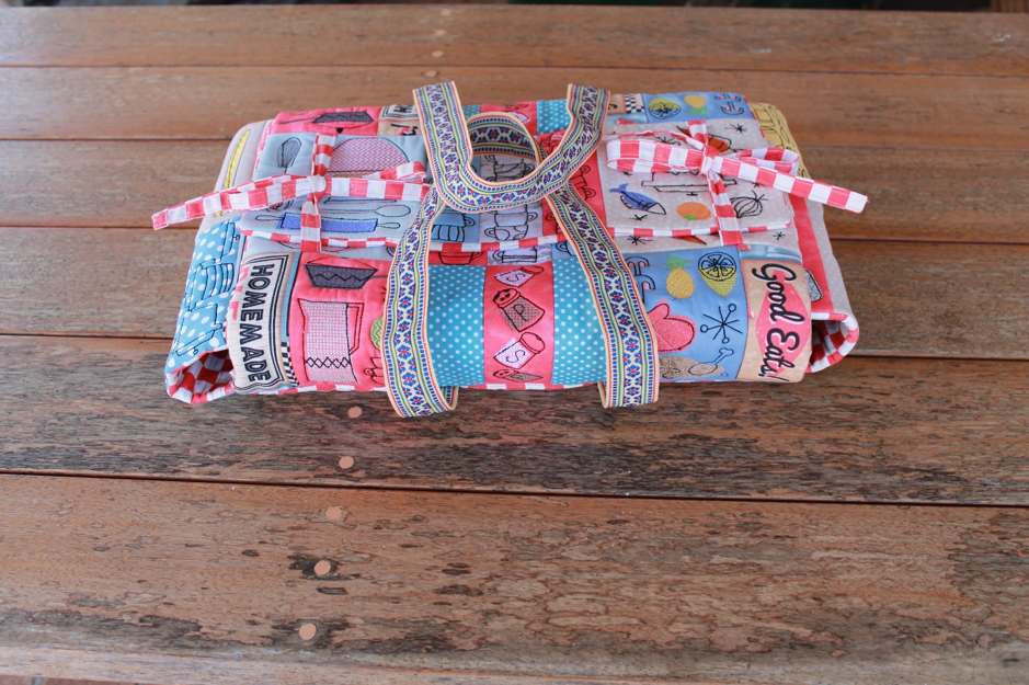 Casserole Holder 4x4 5x5 - Sweet Pea Australia In the hoop machine embroidery designs. in the hoop project, in the hoop embroidery designs, craft in the hoop project, diy in the hoop project, diy craft in the hoop project, in the hoop embroidery patterns, design in the hoop patterns, embroidery designs for in the hoop embroidery projects, best in the hoop machine embroidery designs perfect for all hoops and embroidery machines