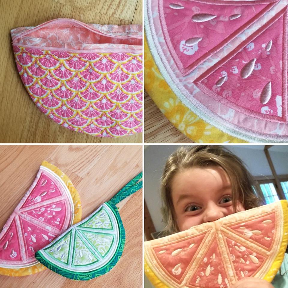 Citrus Zippered Clutch Bag 5x7 6x10 7x12 - Sweet Pea Australia In the hoop machine embroidery designs. in the hoop project, in the hoop embroidery designs, craft in the hoop project, diy in the hoop project, diy craft in the hoop project, in the hoop embroidery patterns, design in the hoop patterns, embroidery designs for in the hoop embroidery projects, best in the hoop machine embroidery designs perfect for all hoops and embroidery machines