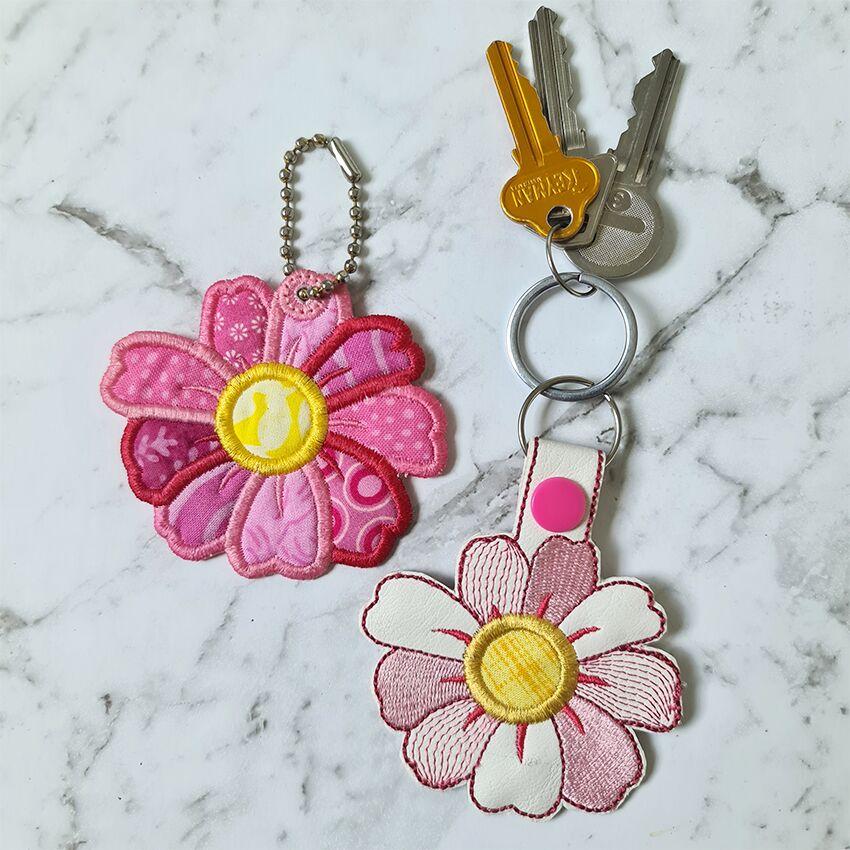 Sweet Pea Key FOB & Bag Charm Set 4x4 5x7 6x10 - Sweet Pea Australia In the hoop machine embroidery designs. in the hoop project, in the hoop embroidery designs, craft in the hoop project, diy in the hoop project, diy craft in the hoop project, in the hoop embroidery patterns, design in the hoop patterns, embroidery designs for in the hoop embroidery projects, best in the hoop machine embroidery designs perfect for all hoops and embroidery machines