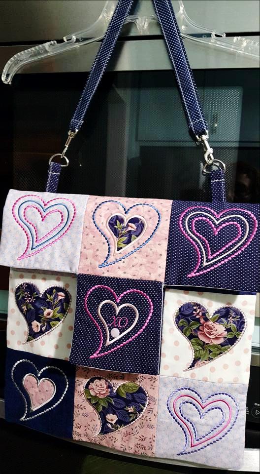 Heart Patchwork Bag 4x4 5x5 - Sweet Pea Australia In the hoop machine embroidery designs. in the hoop project, in the hoop embroidery designs, craft in the hoop project, diy in the hoop project, diy craft in the hoop project, in the hoop embroidery patterns, design in the hoop patterns, embroidery designs for in the hoop embroidery projects, best in the hoop machine embroidery designs perfect for all hoops and embroidery machines