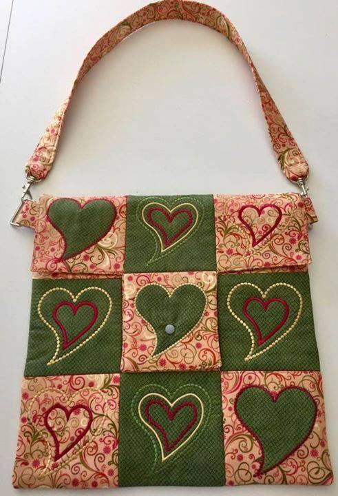 Heart Patchwork Bag 4x4 5x5 - Sweet Pea Australia In the hoop machine embroidery designs. in the hoop project, in the hoop embroidery designs, craft in the hoop project, diy in the hoop project, diy craft in the hoop project, in the hoop embroidery patterns, design in the hoop patterns, embroidery designs for in the hoop embroidery projects, best in the hoop machine embroidery designs perfect for all hoops and embroidery machines