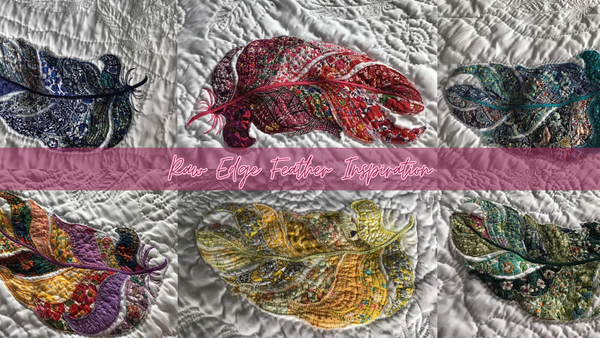 Raw Edge Feather Placemat Design