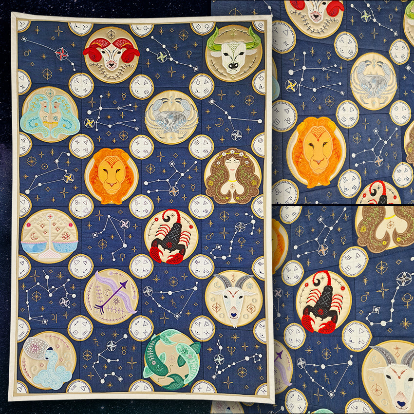 zodiac quilt completed