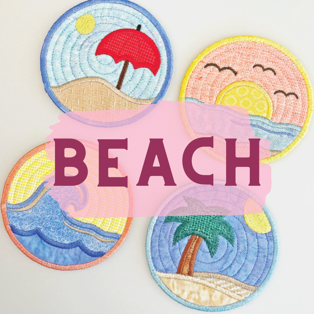 Beach Themed Embroidery Designs