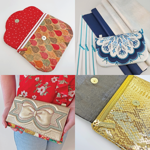 clutch bags with zips