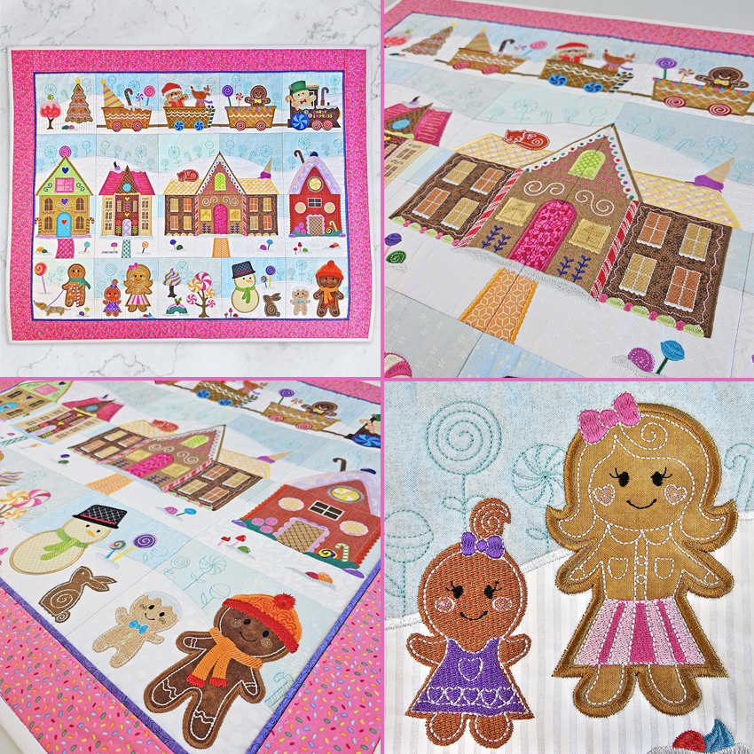 gingerbread quilt close ups 3