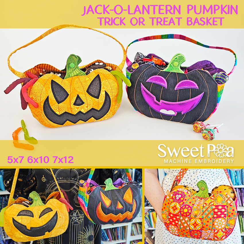 Jack-o-lantern Pumpkin Trick or Treat Basket