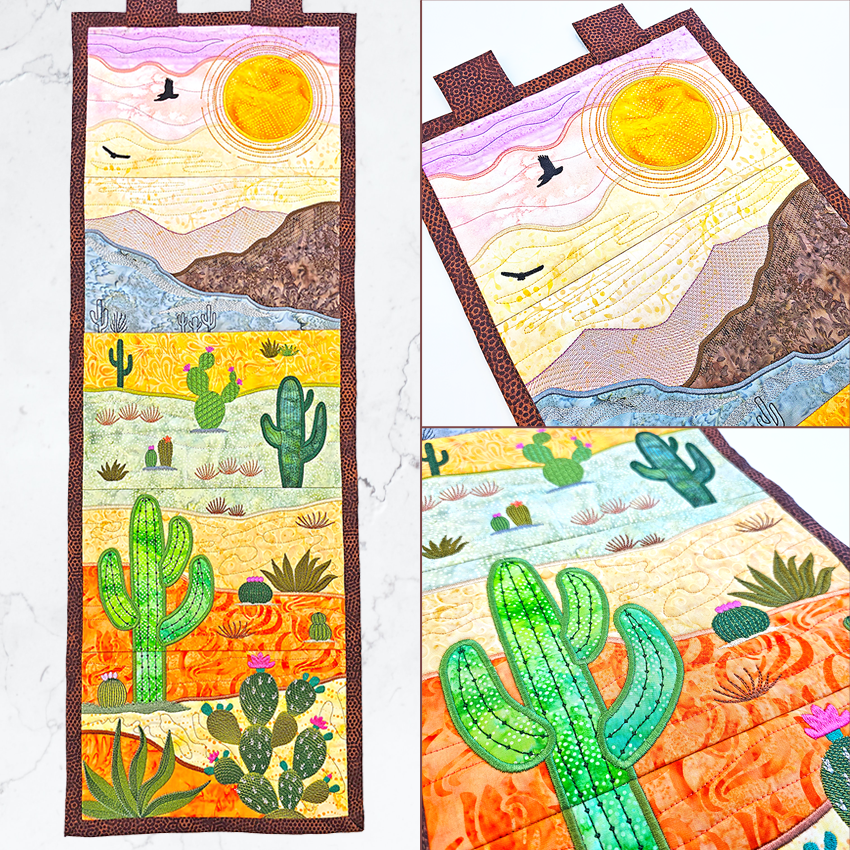 desert scene hanger machine embroidery