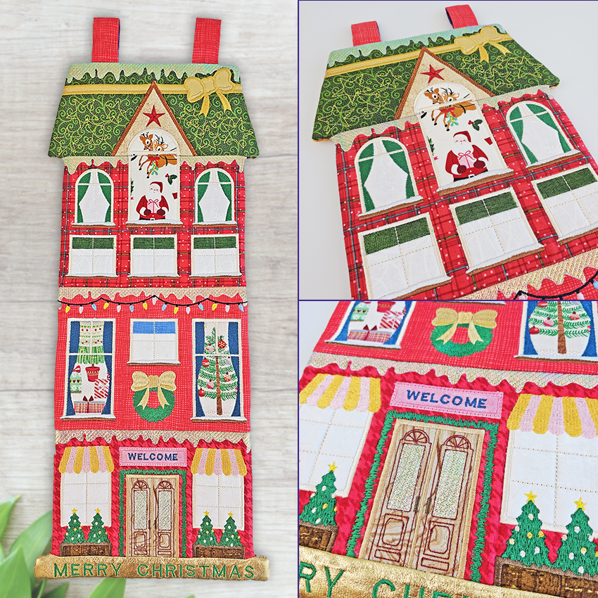 Reversible Christmas House Hanger