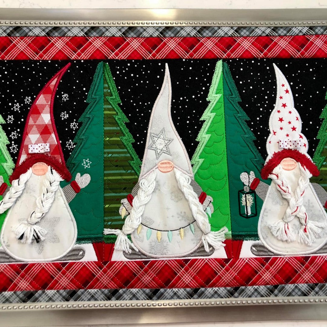 Christmas Gnome Table Runner 5x7 6x10 7x12