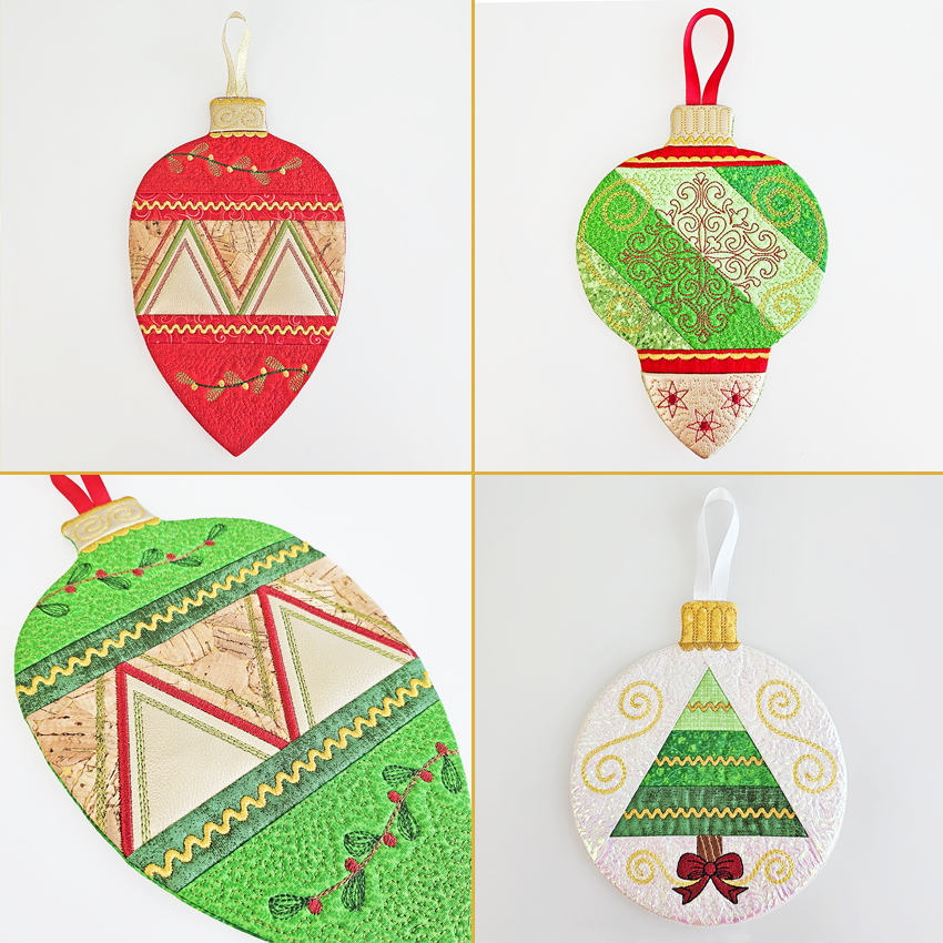 Christmas Ornament Mug Rug Set