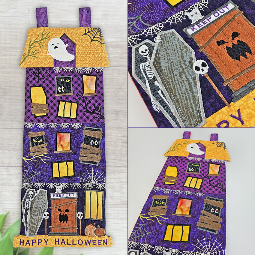 Reversible Halloween House Hanger