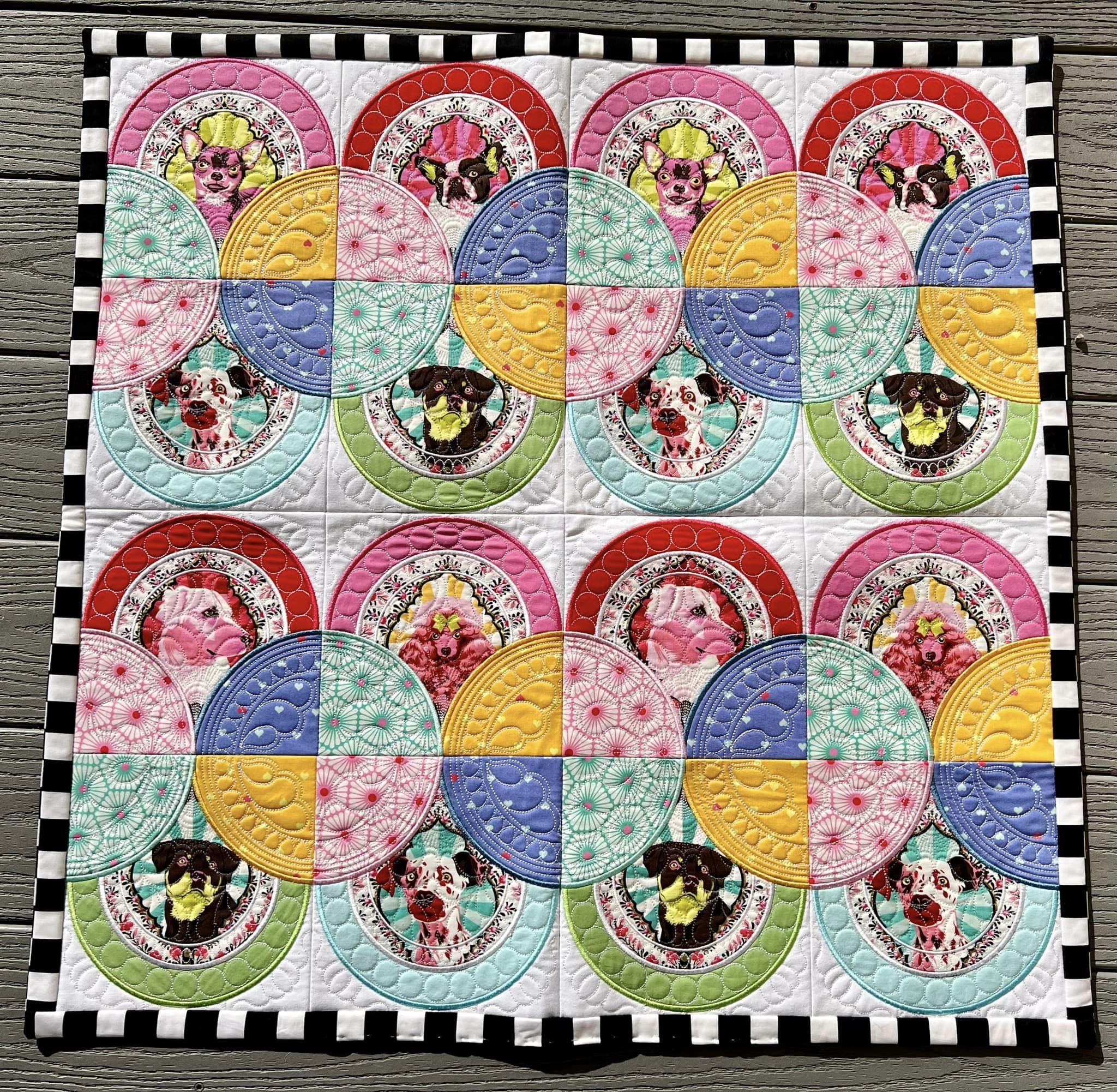 Scallop Block and Quilt 4x4 5x5 6x6 7x7