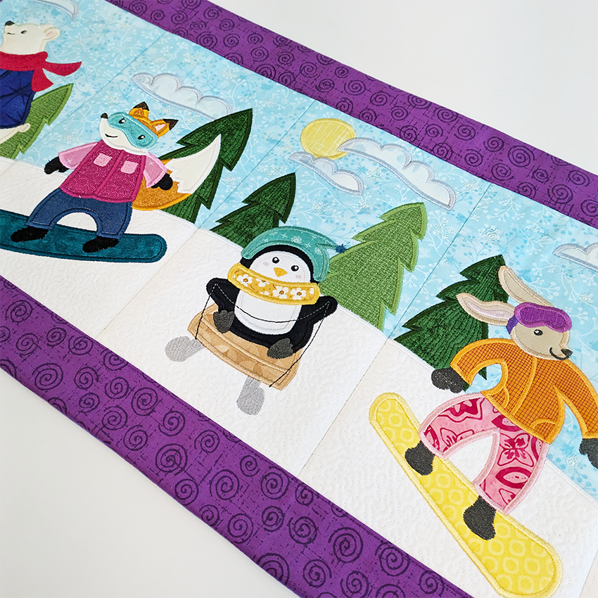 Animal Snow Day Table Runner