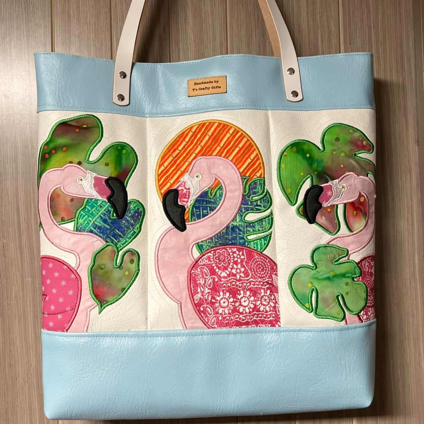 Tropical Flamingo Tote Bag 5x7 6x10 7x12