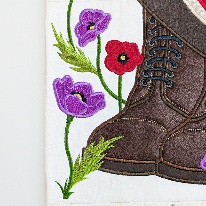 Australian and New Zealand Memorial Hanger In the hoop machine embroidery designs