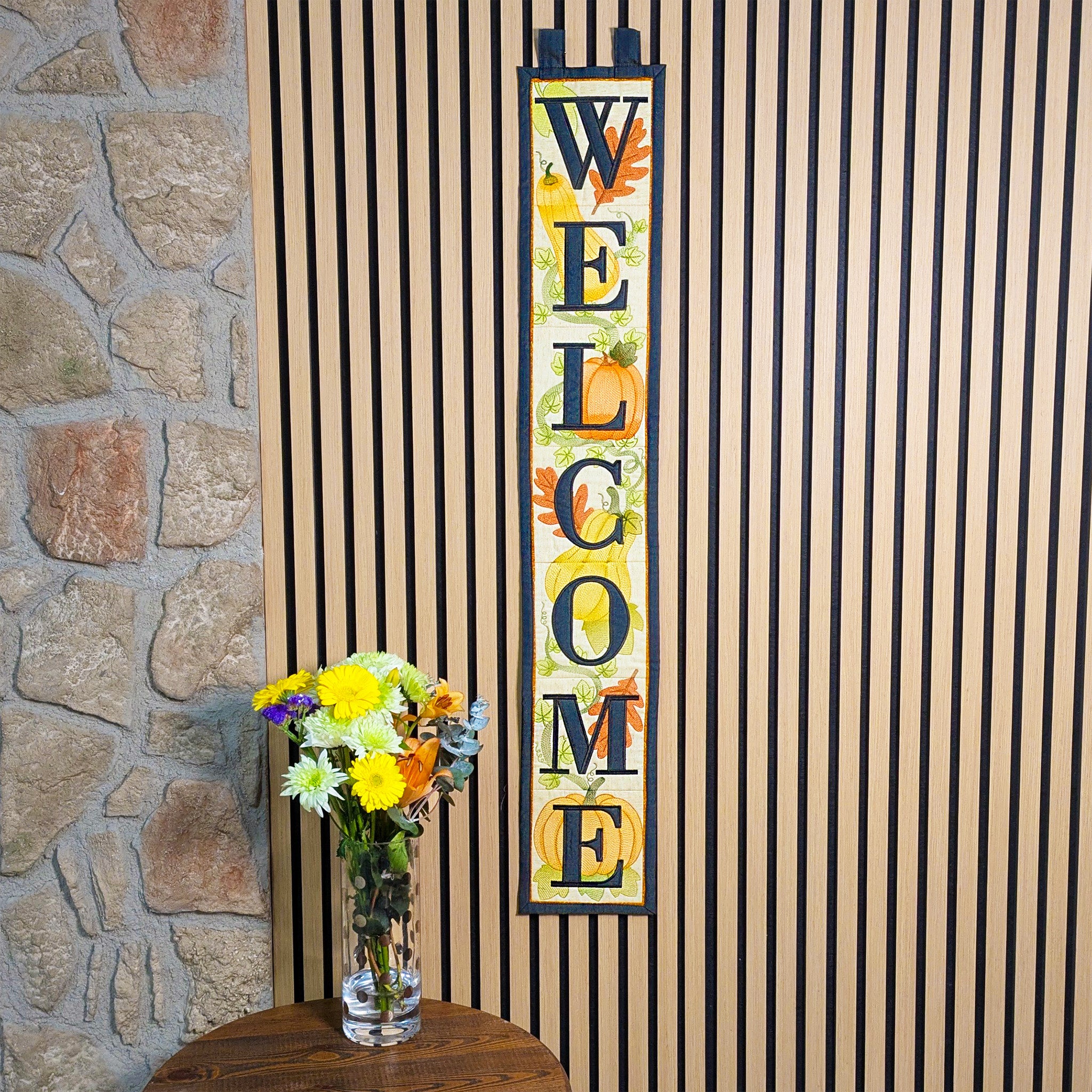 Autumn/Fall Welcome Hanger In the hoop machine embroidery designs
