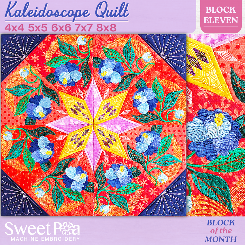 BOM Kaleidoscope Quilt - Block 11