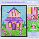 BOM No Place Like Home Quilt - Block 2 - Sweet Pea In The Hoop Machine Embroidery Design