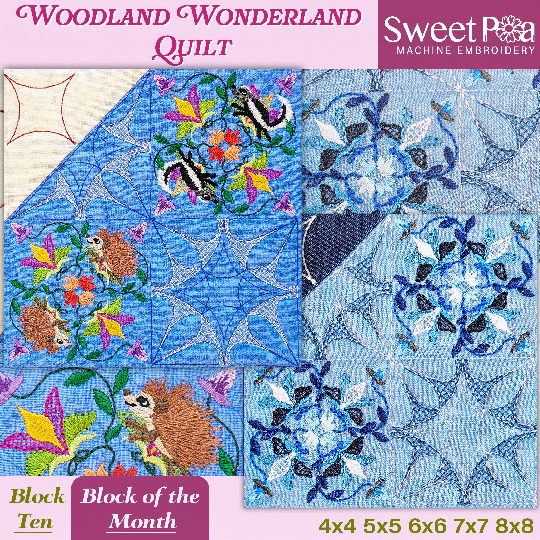 BOM Woodland Wonderland Quilt - Block 10