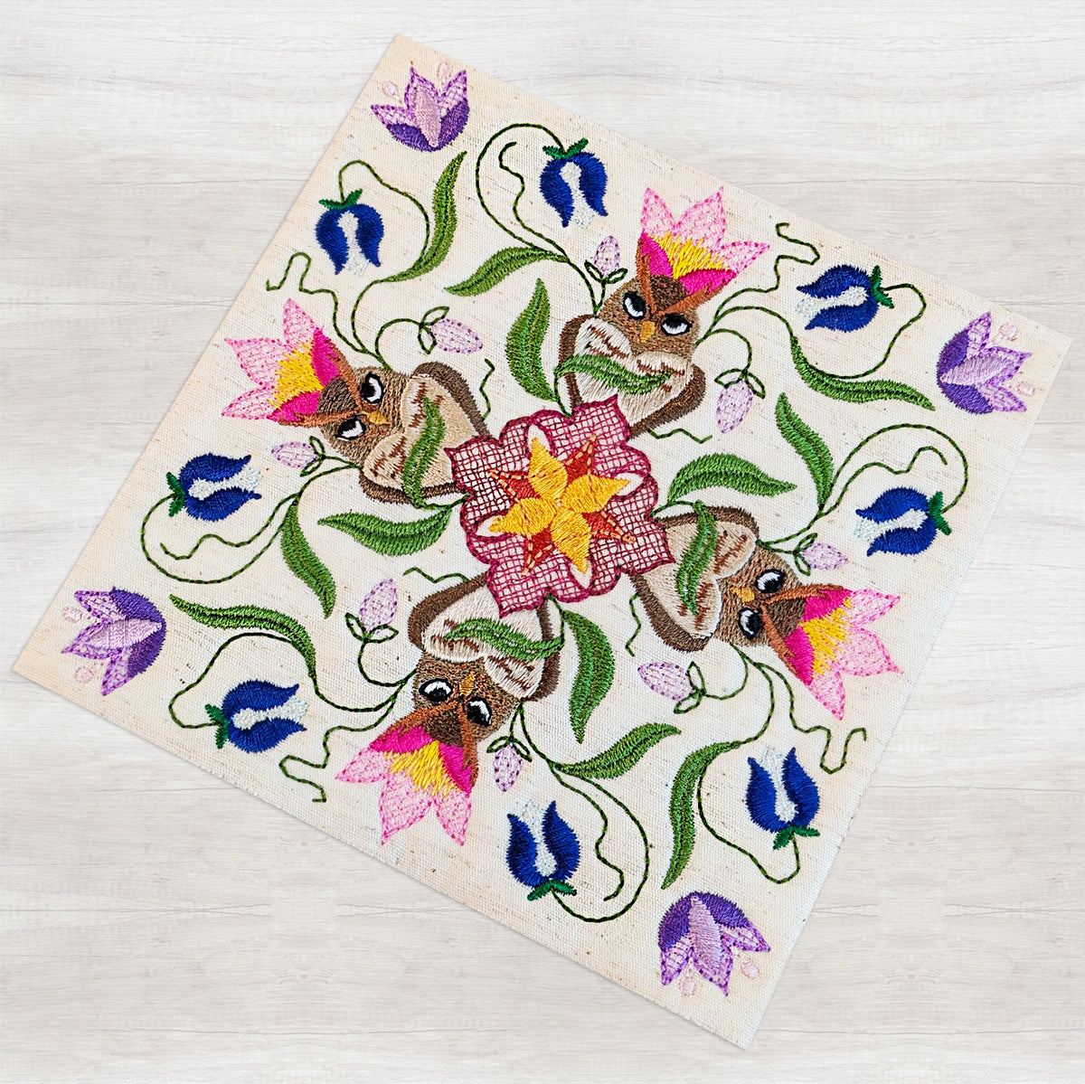 BOM Woodland Wonderland Quilt - Block 11 In the hoop machine embroidery designs