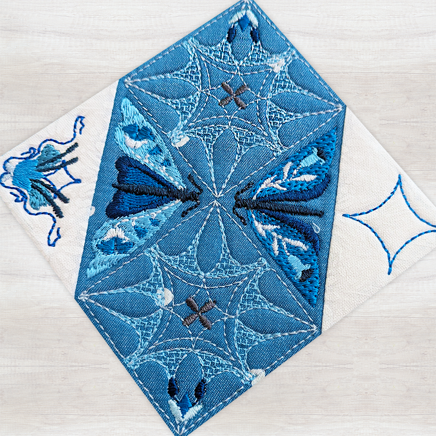 BOM Woodland Wonderland Quilt - Block 3 In the hoop machine embroidery designs