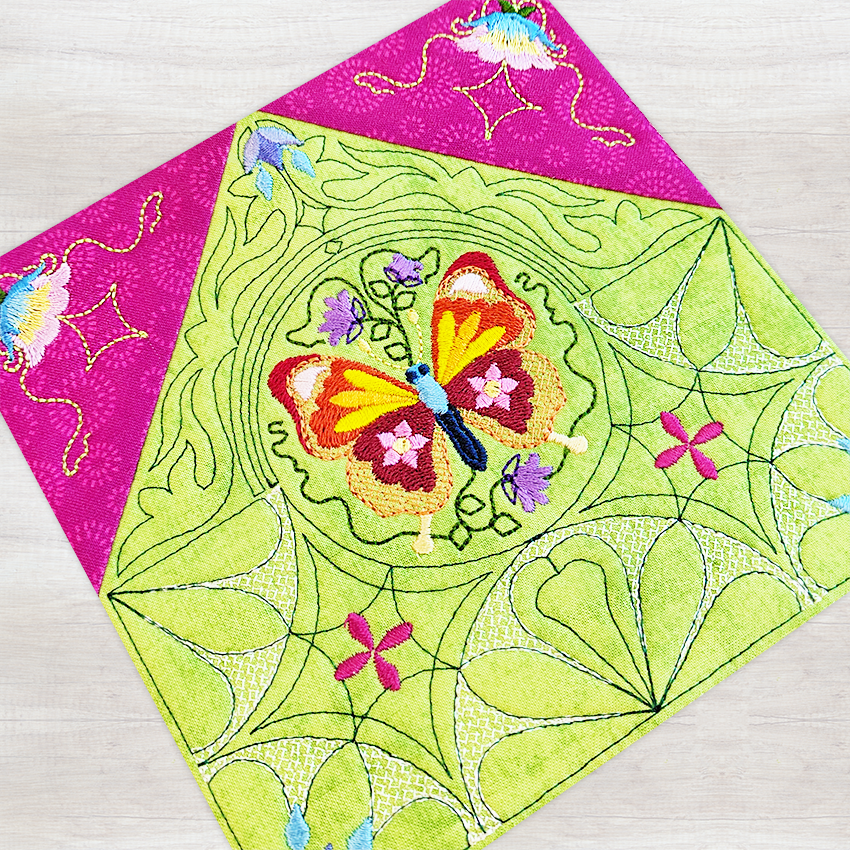 BOM Woodland Wonderland Quilt - Block 4 In the hoop machine embroidery designs