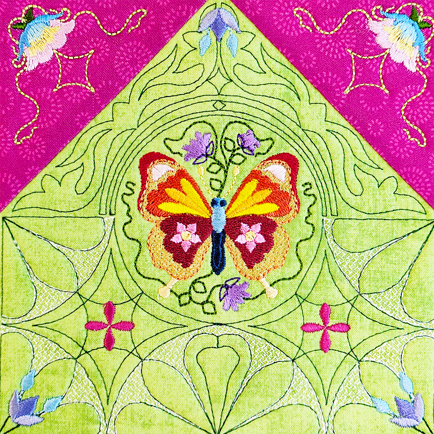 BOM Woodland Wonderland Quilt - Block 4 In the hoop machine embroidery designs