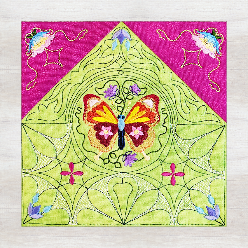 BOM Woodland Wonderland Quilt - Block 4 In the hoop machine embroidery designs