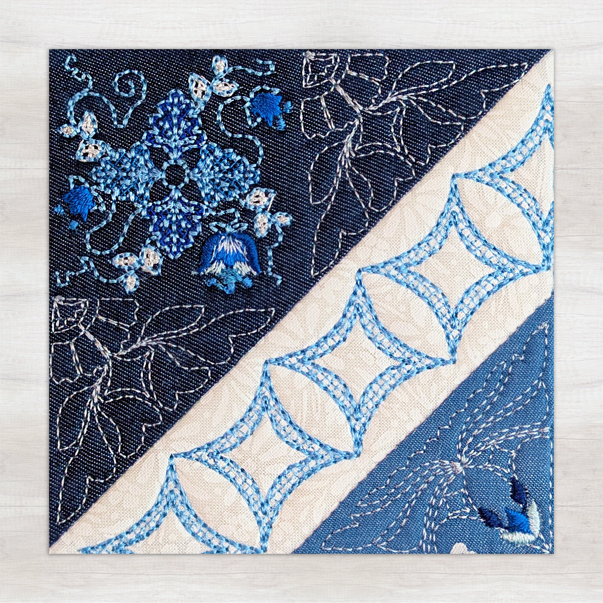 BOM Woodland Wonderland Quilt - Block 6 In the hoop machine embroidery designs