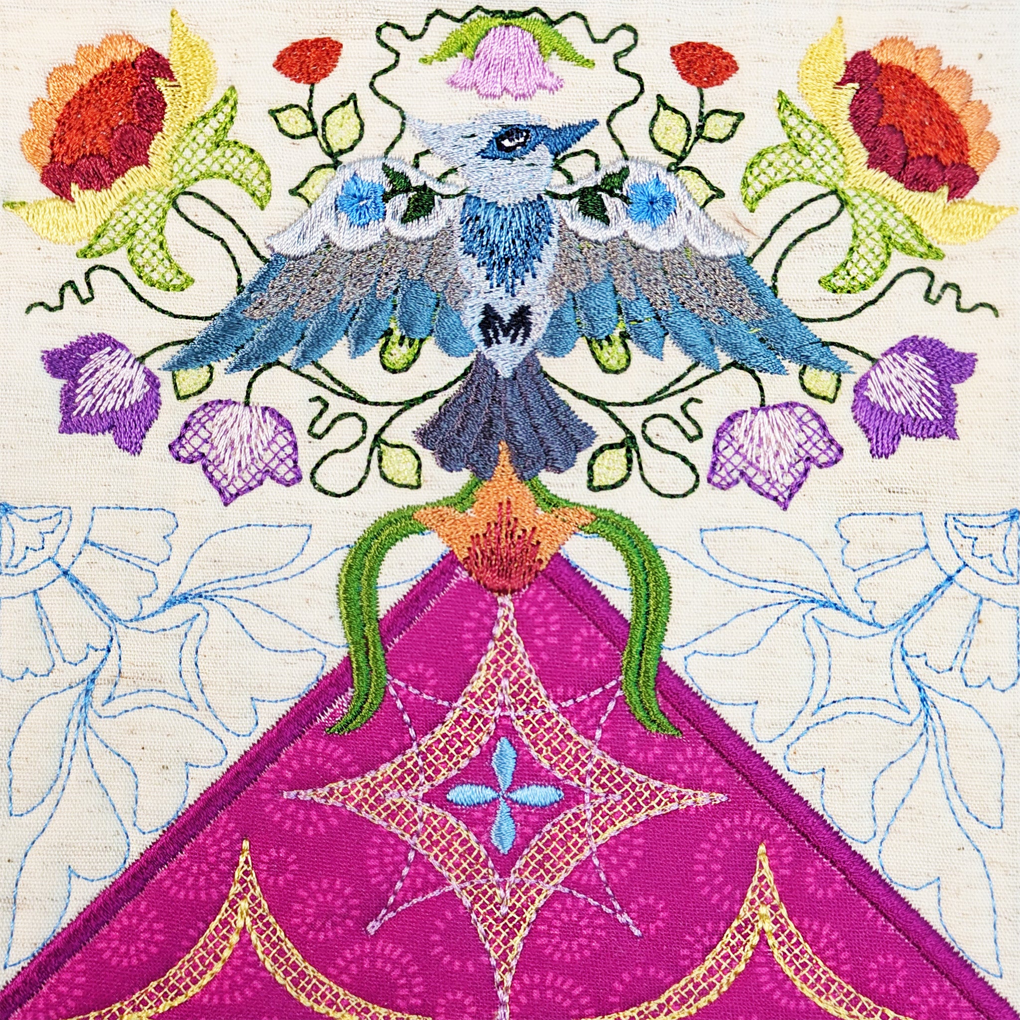BOM Woodland Wonderland Quilt - Block 8 In the hoop machine embroidery designs