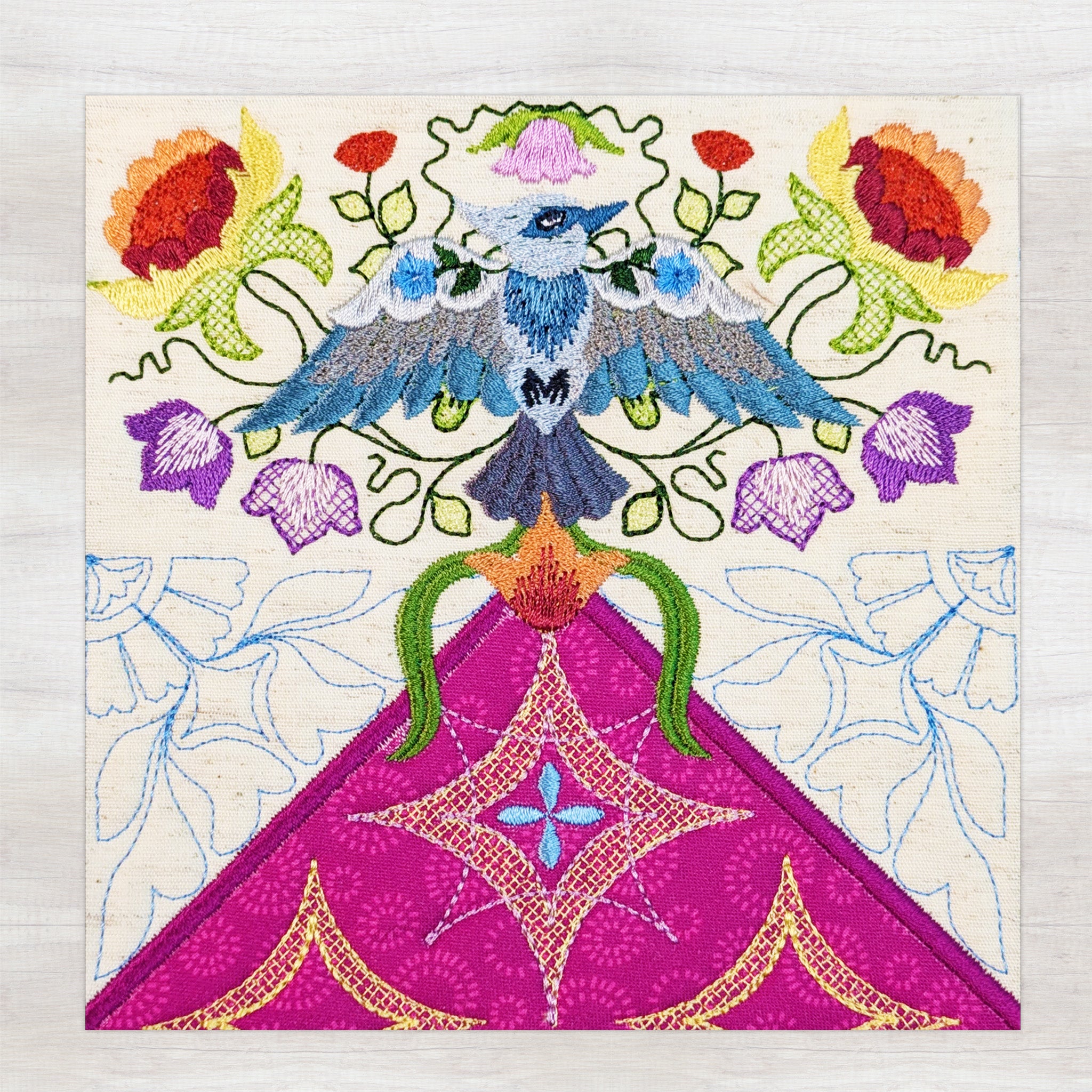 BOM Woodland Wonderland Quilt - Block 8 In the hoop machine embroidery designs